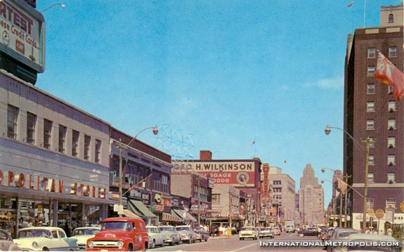 Ouellette Avenue Windsor in the late 1950s